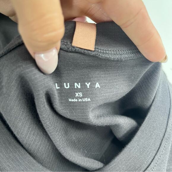 Lunya Cool Maxi Dress Meditative Grey Sleeveless Slit Pockets XS NWOT Designer - Picture 9 of 10